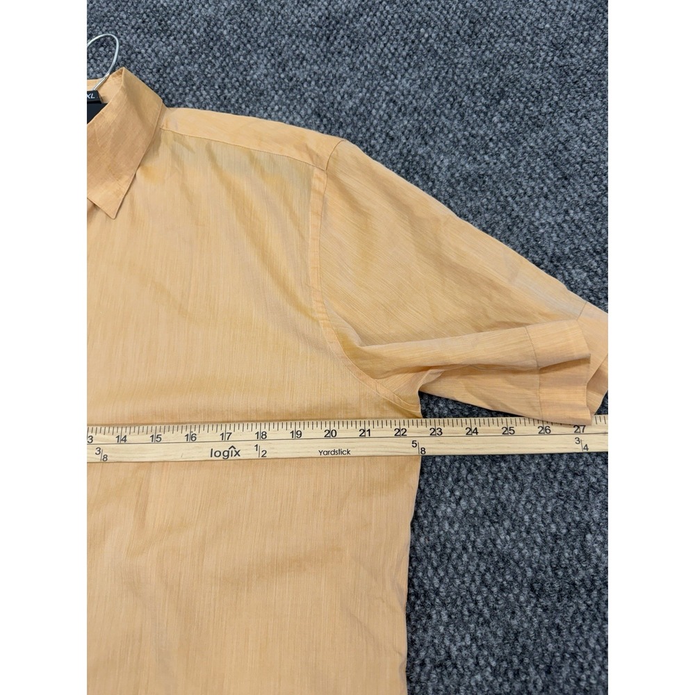 Marol Bologna Men's 42 - 16.5 Orange Short Sleeve Button Shirt Luxury Designer - Picture 9 of 9
